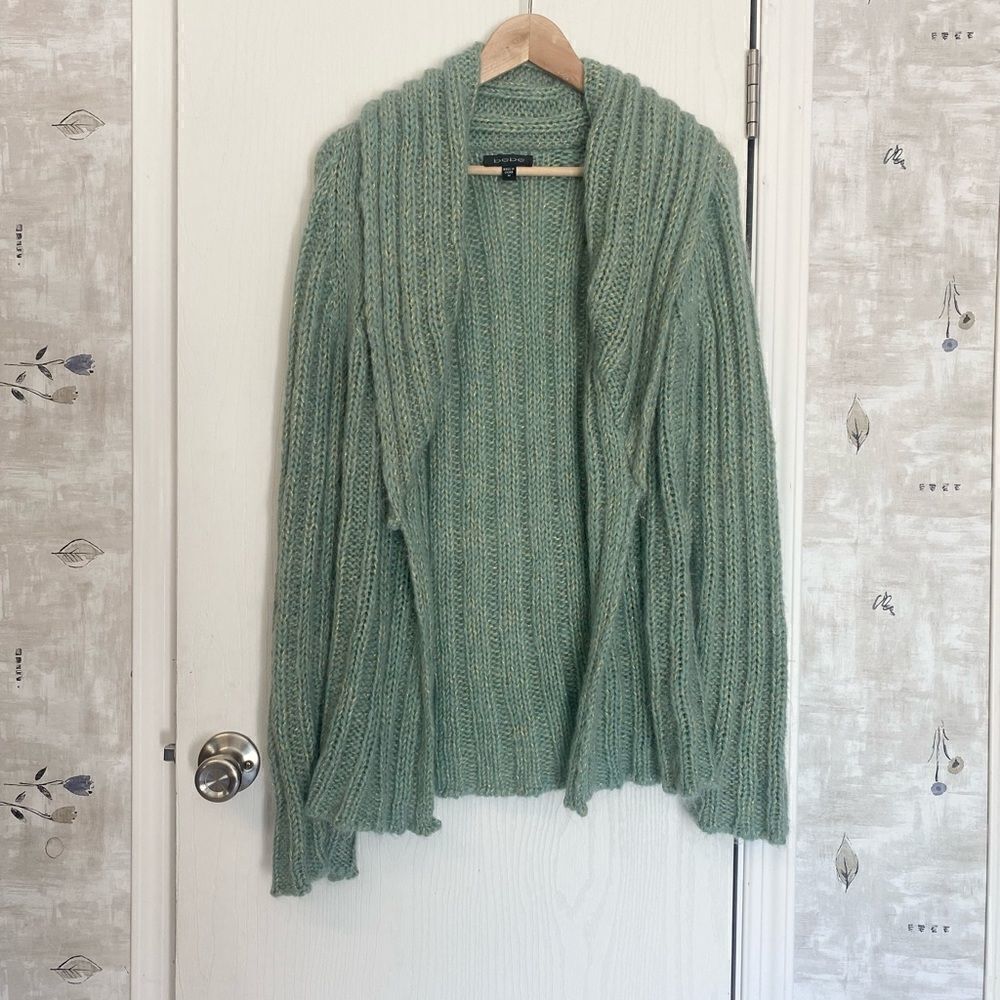 BeBe Open Front  Sea Foam Cardigan